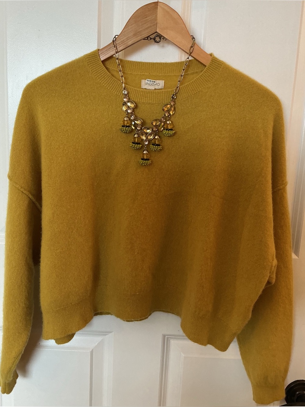 Anthropologie Mustard Cashmere Sweater